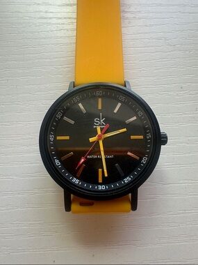 Yellow Strap Water-Resistant Watch